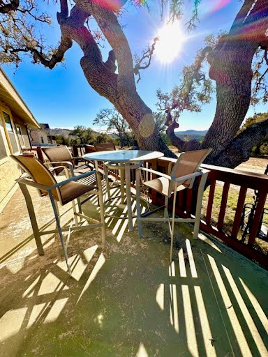 Texas Hill Country Airbnb outdoor deck